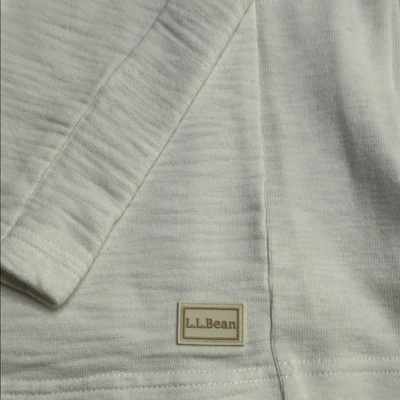 L.L. Bean Women's White Sweater with Multicolor Stripes - Picture 3 of 8